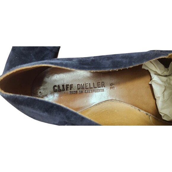 Cliff Dweller Suede Flats Navy Blue Minimalist Handmade Shoes Women’s Size 39 EU - Picture 9 of 12